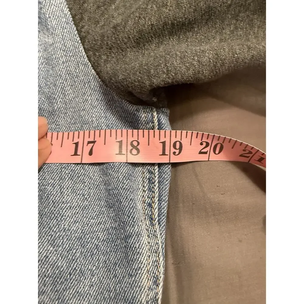 Abercrombie & Fitch Hollister Jean Jacket Sz Med Y2K Distressed